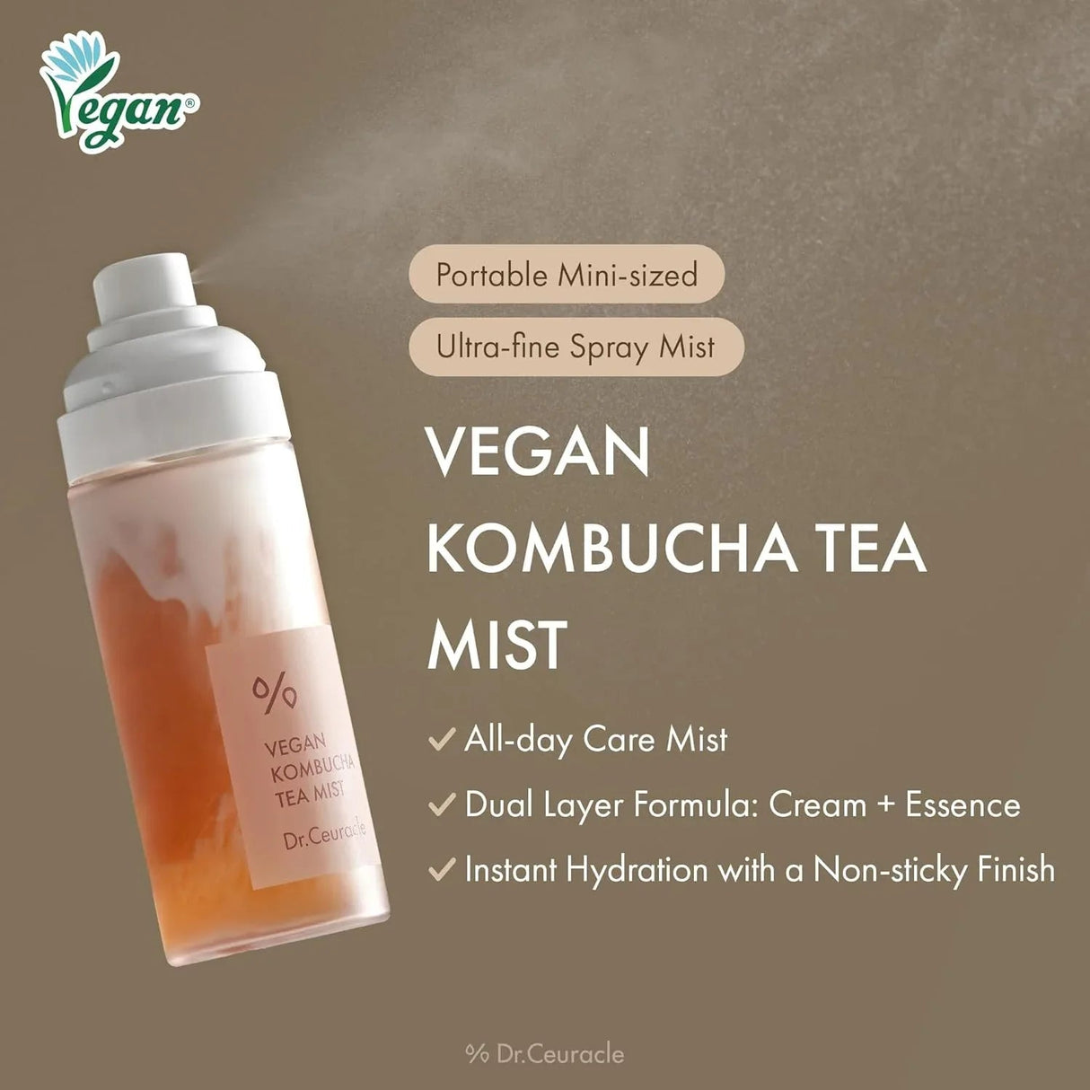 DR. CEURACLE | Vegan Kombucha Tea Glow Mist - 80ml - InternationalCosmetic