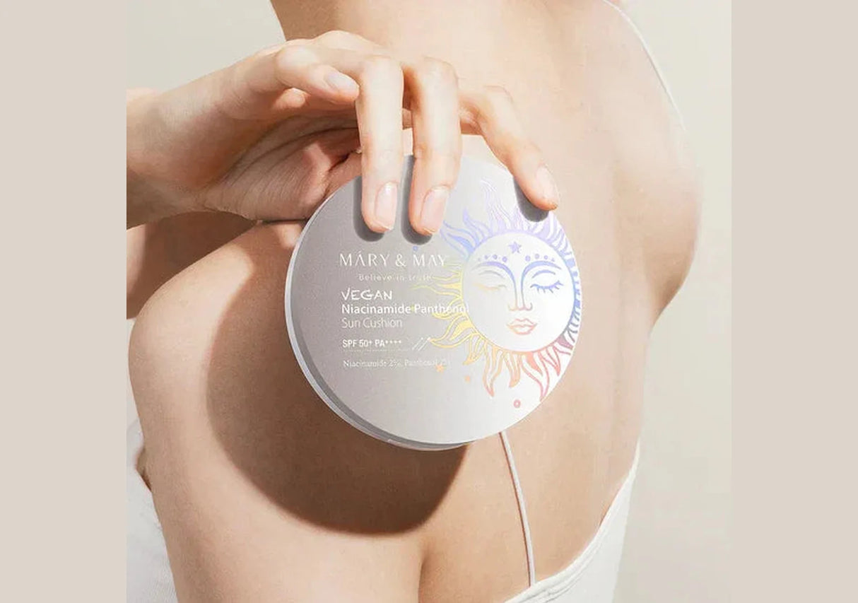 MARY & MAY | Vegan Niacinamide Panthenol Sun Cushion SPF50+ - 25 gr