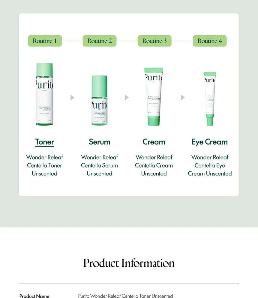 PURITO | Wonder Releaf Centella Toner Unscented - 200ml