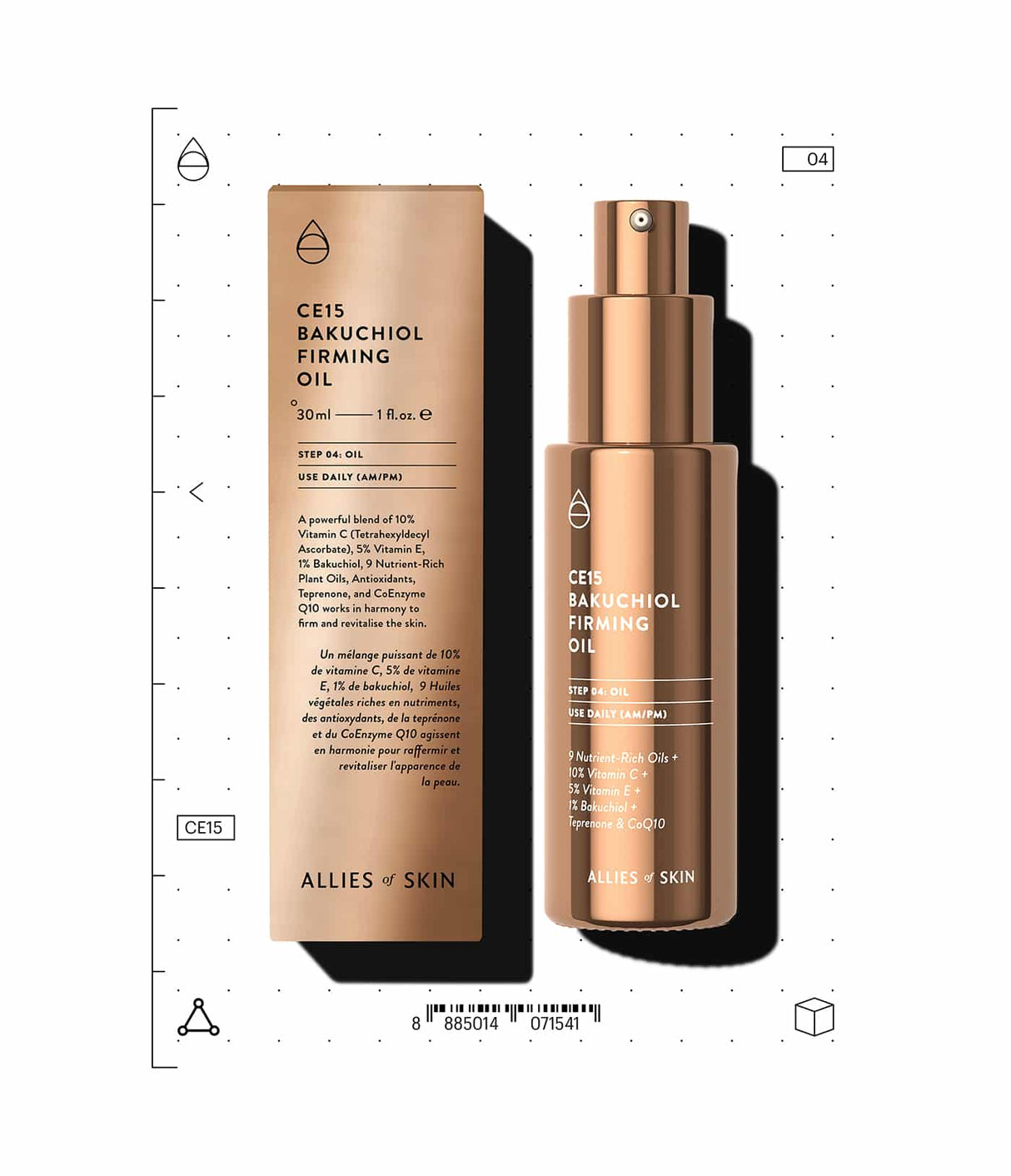 ALLIES OF SKIN | CE15 Bakuchiol Firming Oil - 30ml - InternationalCosmetic