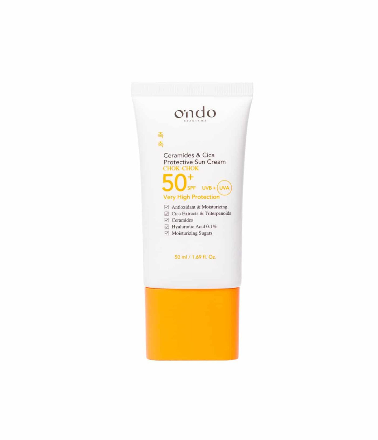 ONDO BEAUTY | Ceramides & CICA Protective Sun Cream SPF50+ - 50 ml - InternationalCosmetic