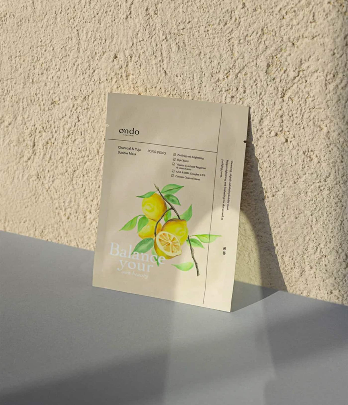 Charcoal & Yuja Bubble Mask de Ondo Beauty 36.5