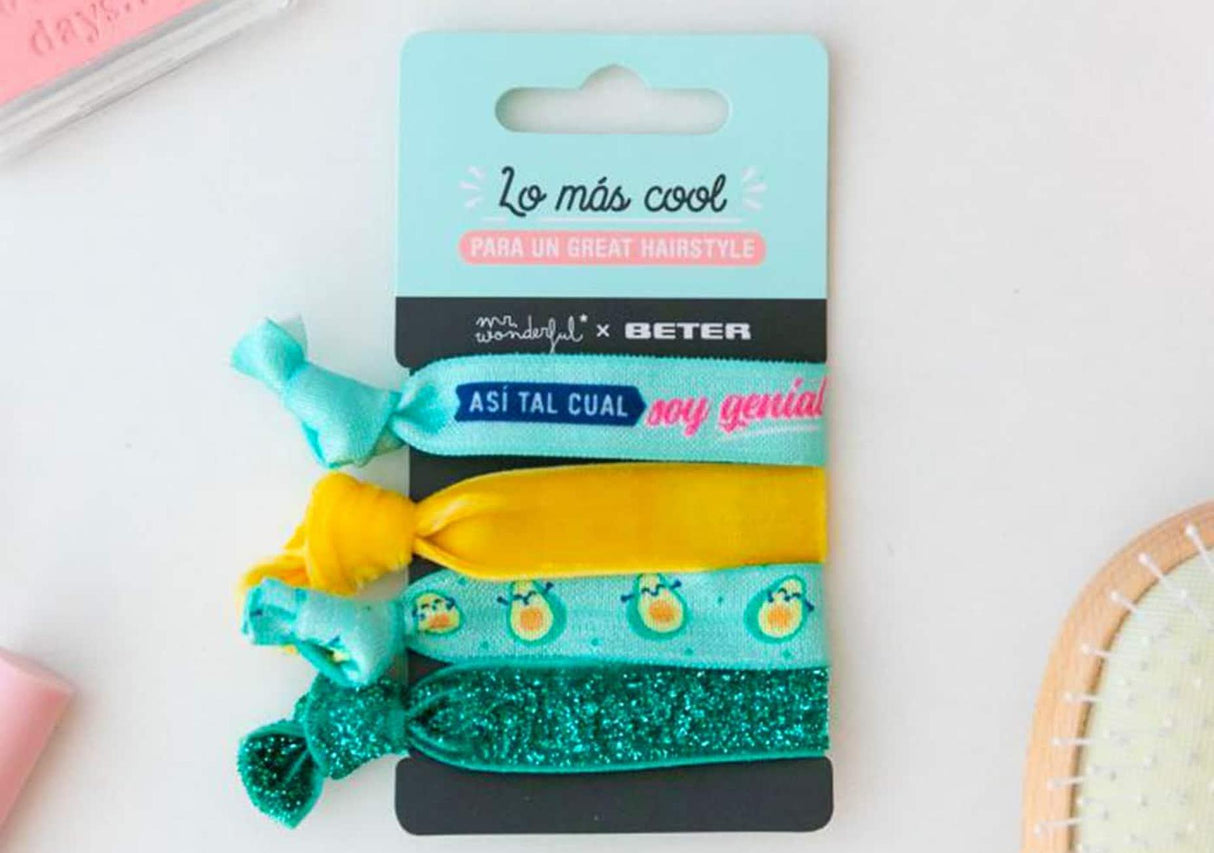 BETER | Coleteros de Tela con Nudo Avocado 4 unidades