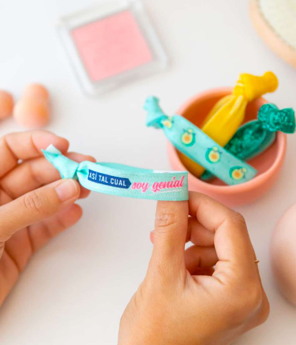 Coleteros de Tela con Nudo Avocado (4 unidades) de Beter