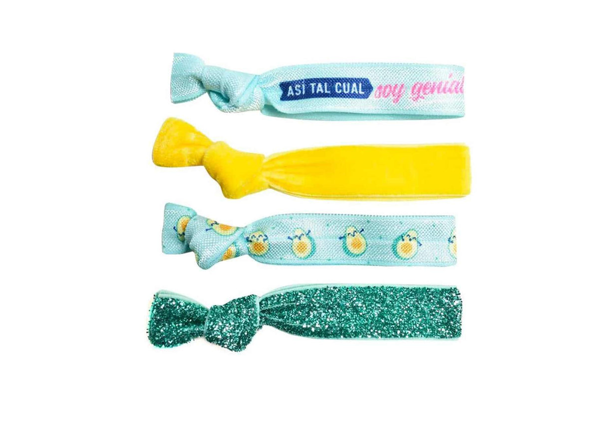 BETER | Coleteros de Tela con Nudo Avocado 4 unidades