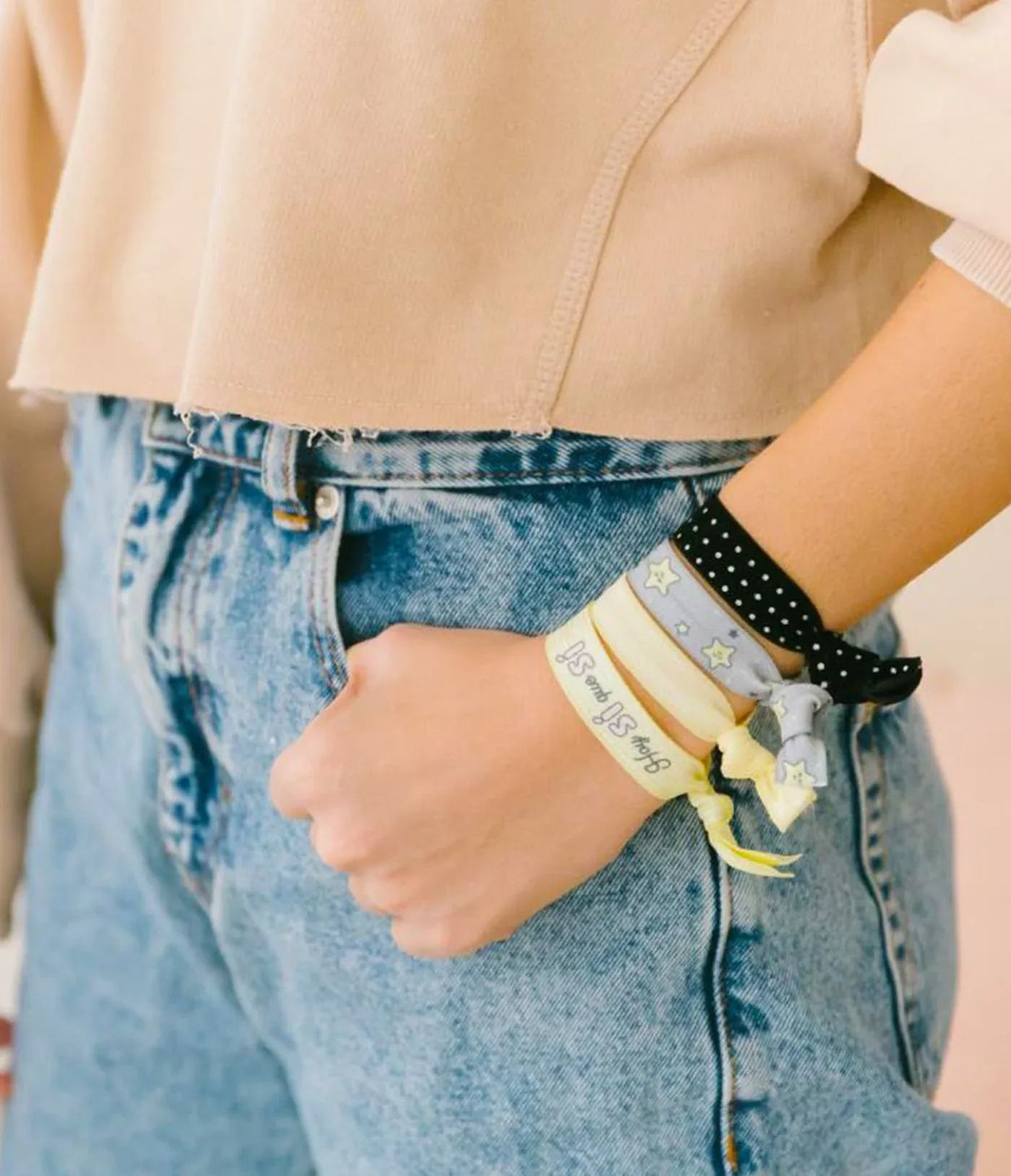 BETER | Coleteros de Tela con Nudo Stars (4 unidades) - InternationalCosmetic