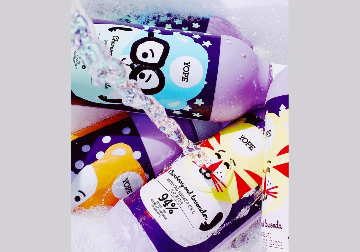 YOPE | Cranberry and Lavender Natural Shower Gel for Kids - 400ml