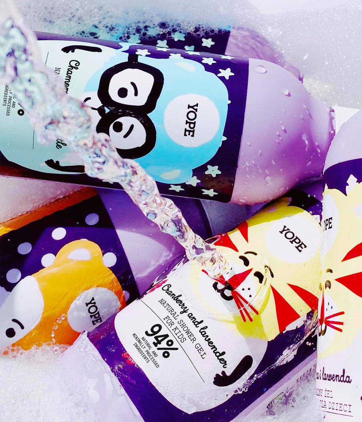 YOPE | Cranberry and Lavender Natural Shower Gel for Kids - 400ml - InternationalCosmetic