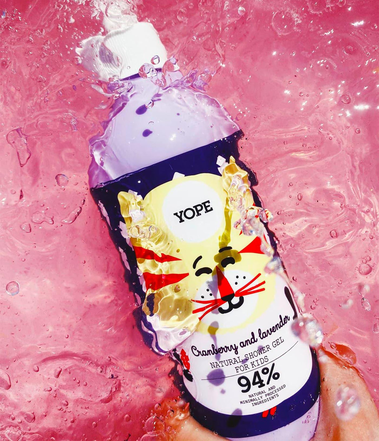 YOPE | Cranberry and Lavender Natural Shower Gel for Kids - 400ml - InternationalCosmetic