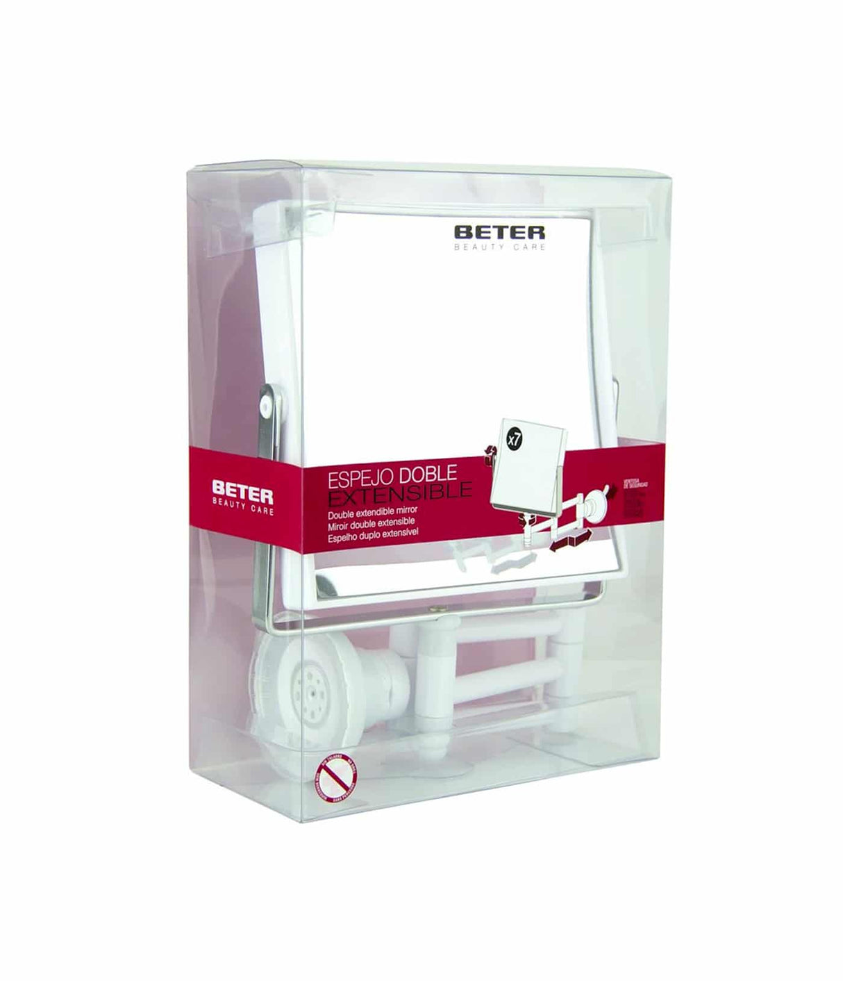 Espejo Doble Extensible Aumento x7 de Beter