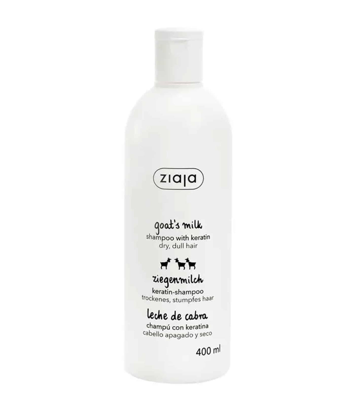 ZIAJA | Goat's Milk Shampoo with Keratin - 400ml - InternationalCosmetic