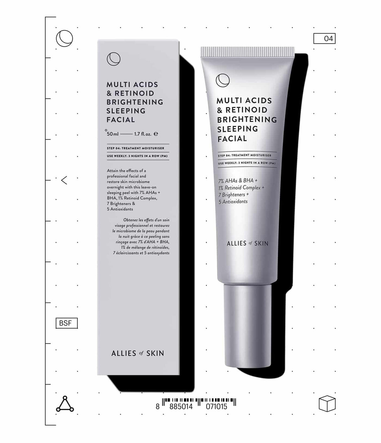 ALLIES OF SKIN | Multi Acids & Retinoid Brightening Sleeping Facial - 50ml - InternationalCosmetic