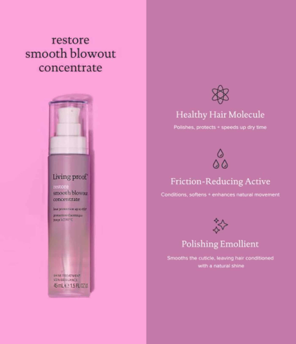 LIVING PROOF | Restore Smooth Blowout Concentrate - 45ml - InternationalCosmetic
