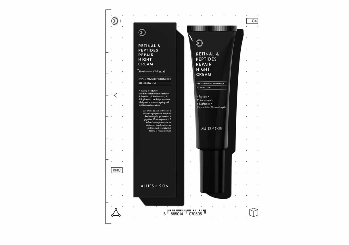ALLIES OF SKIN | Retinal 0.05% & Peptides Repair Night Cream - 50ml