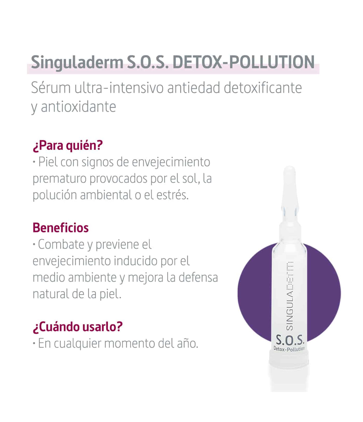 Singuladerm S.O.S. Detox-Pollution de Singuladerm