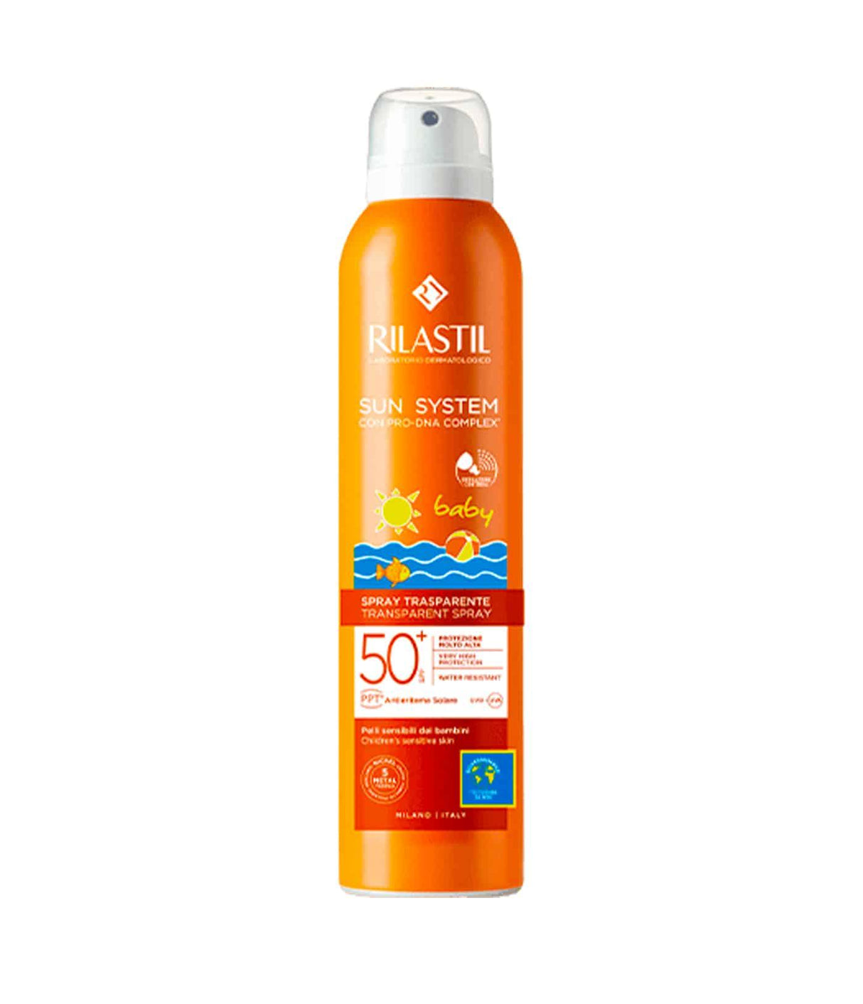 RILASTIL | Sun System Baby Transparente SPF50+ - 200ml - InternationalCosmetic