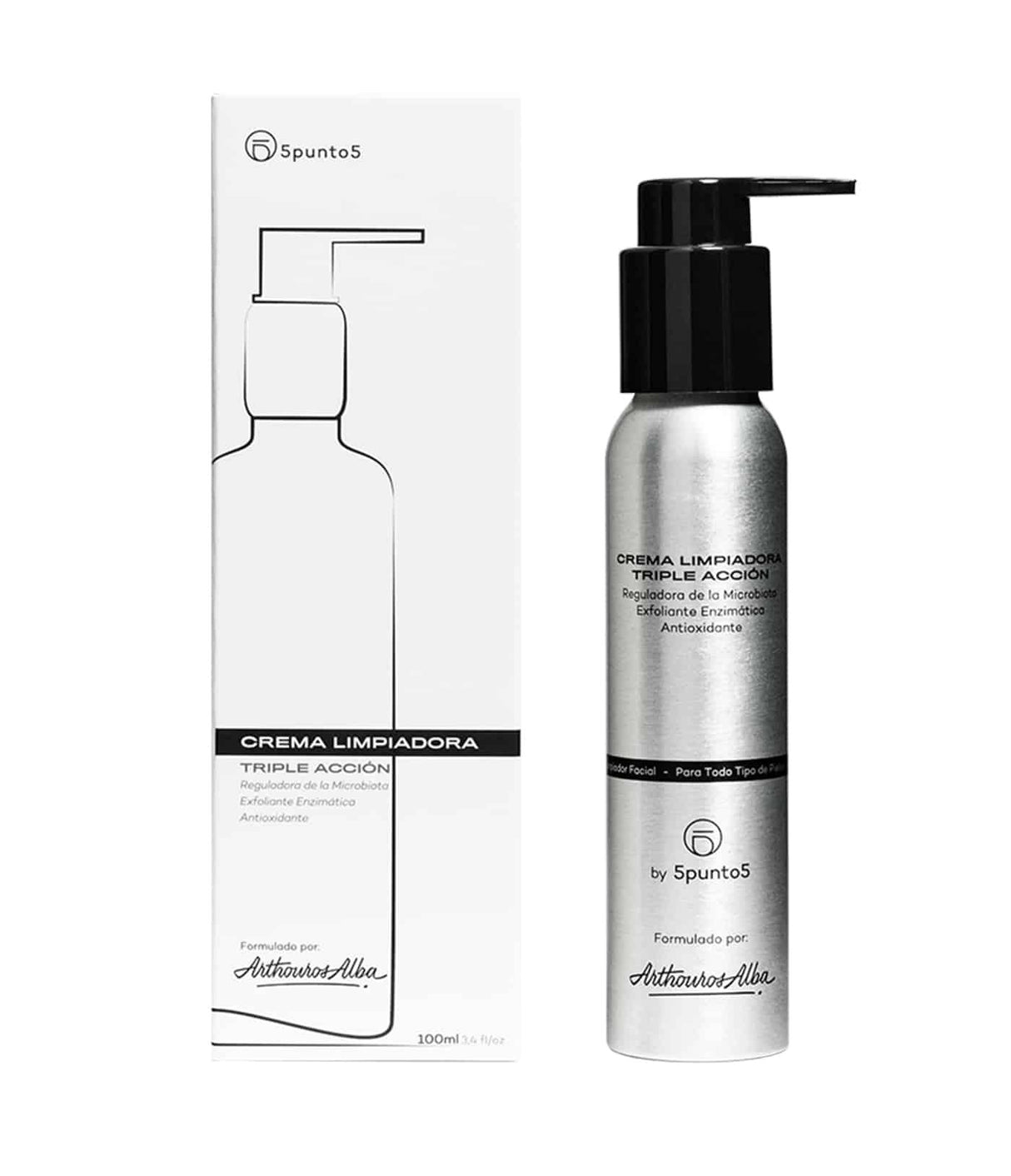5PUNTO5 | Crema Limpiadora Triple Acción - 100ml - InternationalCosmetic