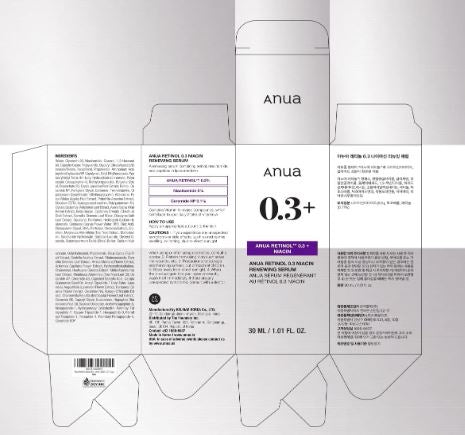 ANUA | Nano Retinol 0.3% + Niacin Renewing Serum - 30ml