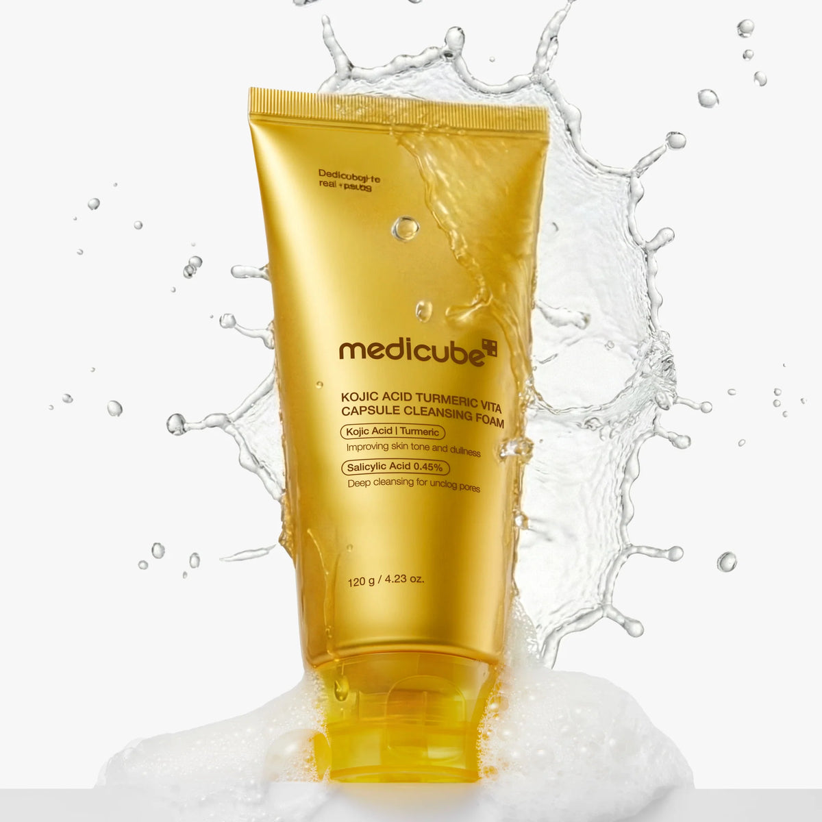 MEDICUBE | Kojic Acid Turmeric Vita Capsule Cleansing Foam - 120 gr