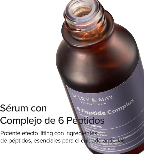 MARY & MAY | 6 Peptide Complex Serum - 30 ml