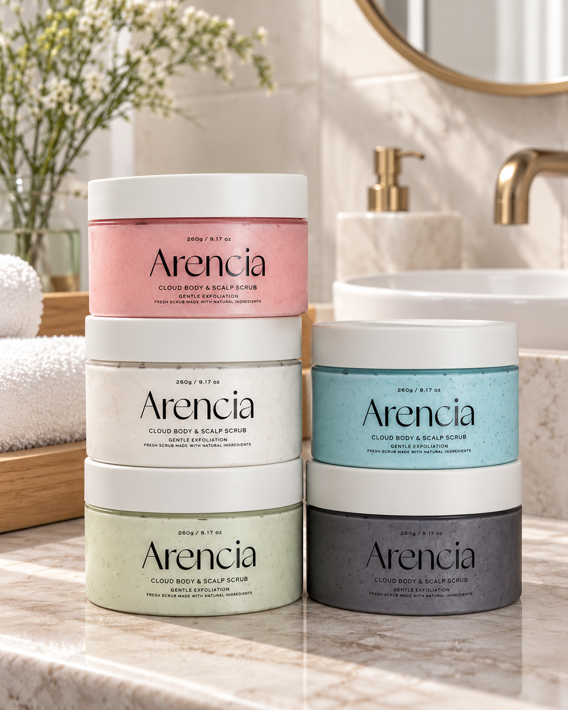 ARENCIA | Fresh Cloud Body & Scalp Scrub - 260g