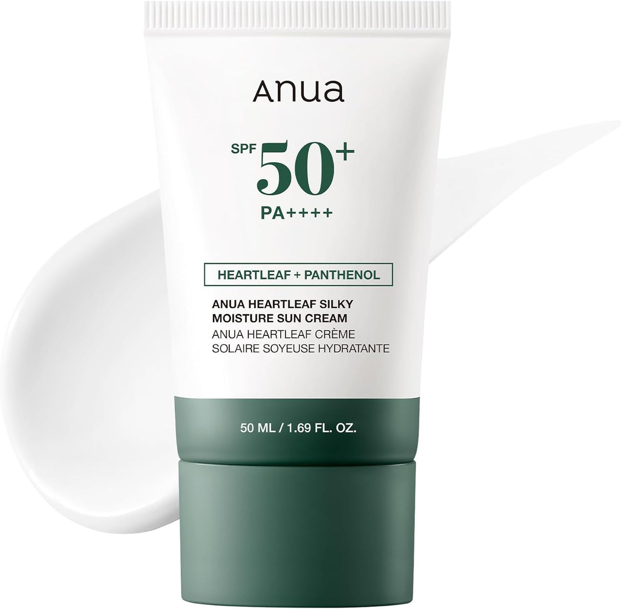 ANUA | Heartleaf + Panthenol Silky Moisture Sun Cream SPF50+ - 50ml