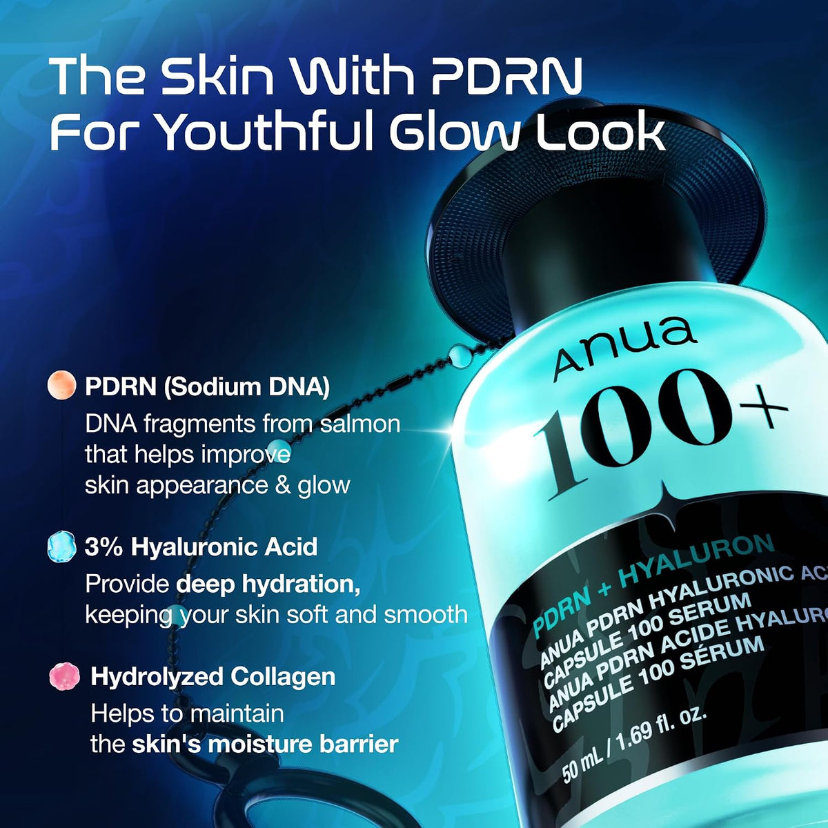 ANUA | PDRN Hyaluronic Acid Capsule 100 Serum K-Pop Demon Hunters - 50ml