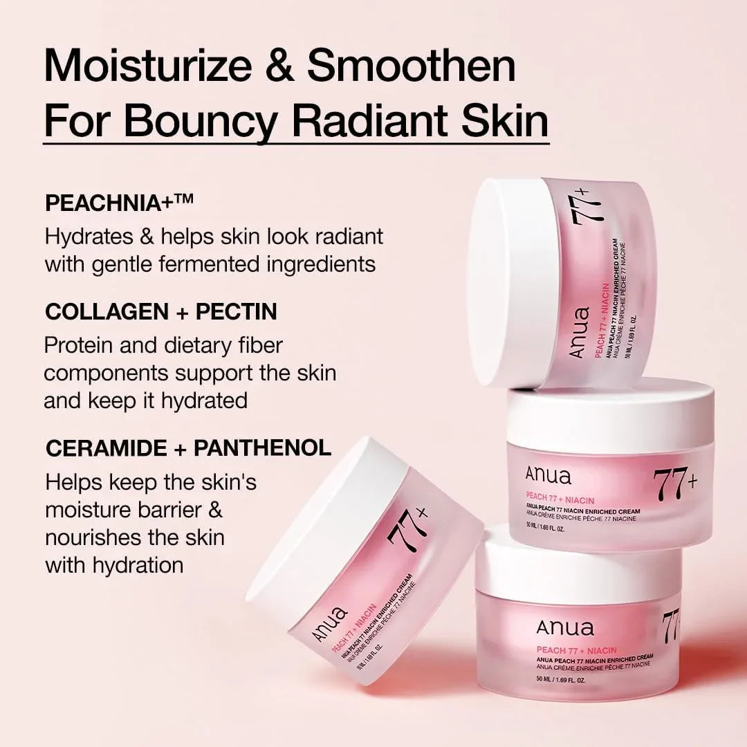 ANUA | Peach 77 + Niacin Enriched Cream- 50ml - InternationalCosmetic