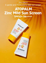 ATOPALM | Zinc Mild Up Sun Cream SPF50+ PA++++ - 65gr