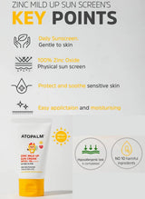 ATOPALM | Zinc Mild Up Sun Cream SPF50+ PA++++ - 65gr