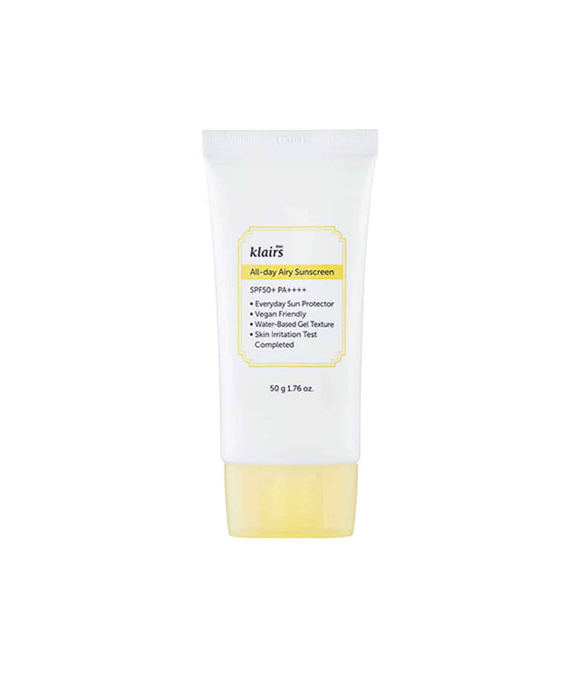All-day Airy Sunscreen SPF50+ de Klairs