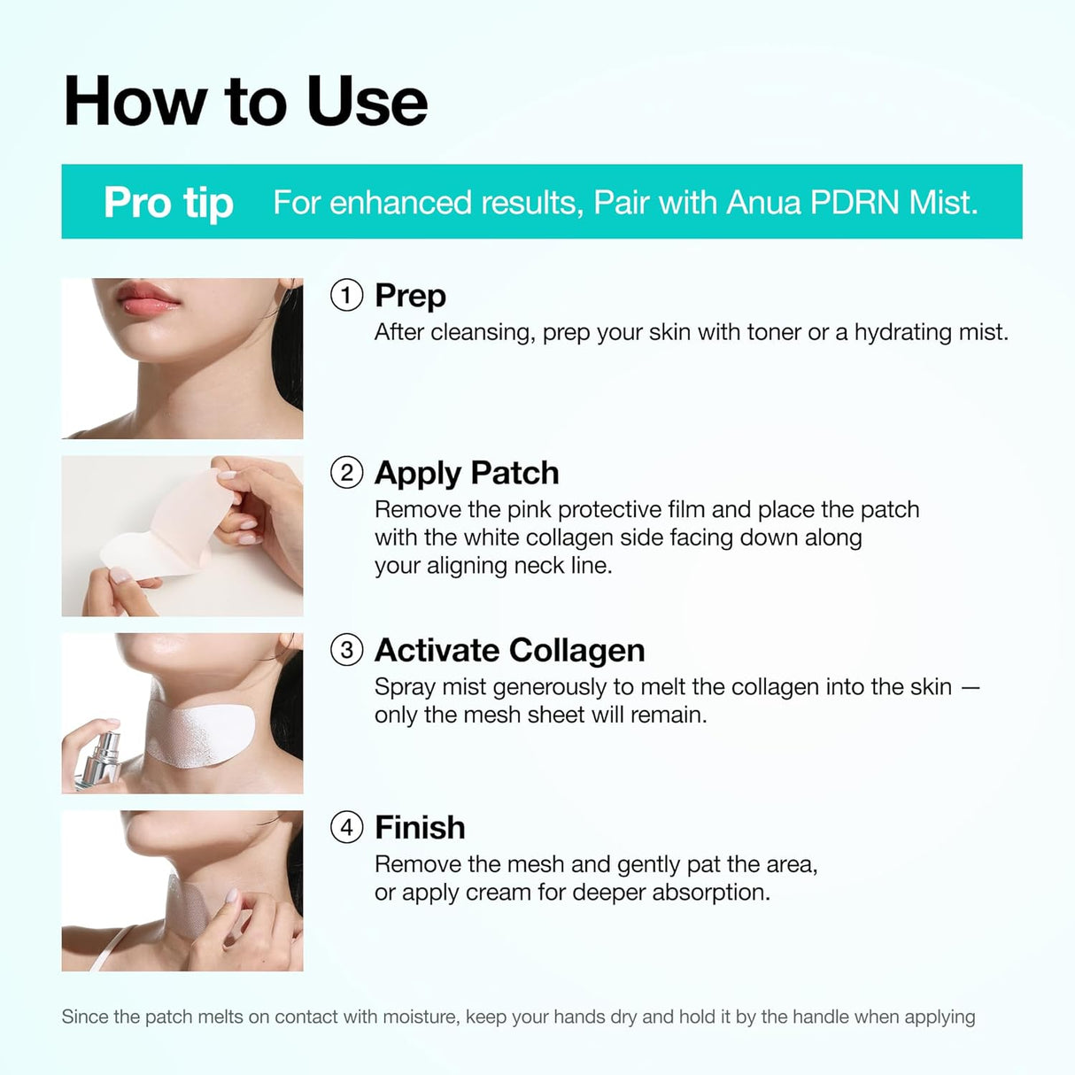 ANUA | PDRN Collagen Melting Patch For Neck - 4ud