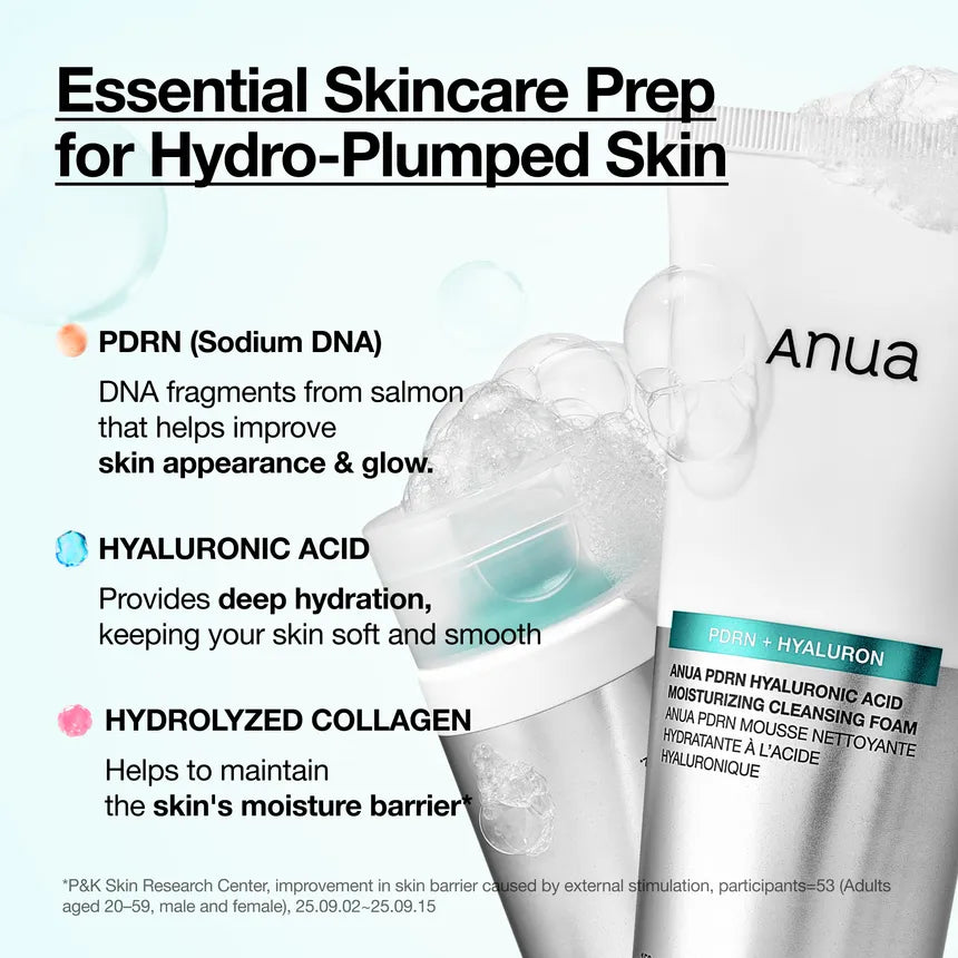ANUA | PDRN Hyaluronic Acid Moisturizing Cleansing Foam - 150ml