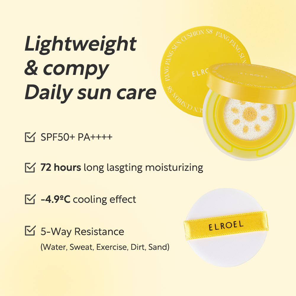 ELROEL | Pang Pang Sun Cushion Plus - Sunscreen Cushion SPF50 - 15g
