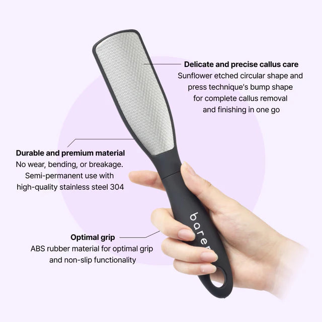 BAREN | Callus Remover Magic Stainless Pro Double Sided Foot File