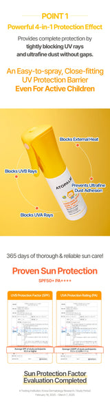 ATOPALM | Kids Cooling Sport Sun Spray SPF 50+ - 100ml