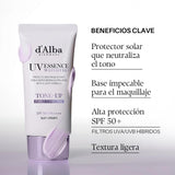 D'ALBA | UV Essence Waterfull Tone-Up Purple Correcting Sun Cream SPF50+ PA++++ Purple - 50 ml