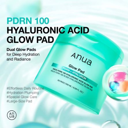 ANUA | PDRN 100 Hyaluronic Acid Glow Pads - 60ud