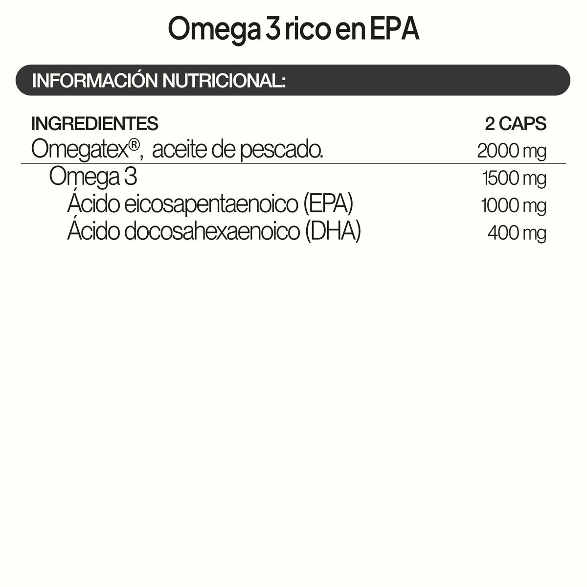 IVB WELLNESS LAB | Omega 3 rico en EPA - 60 cápsulas