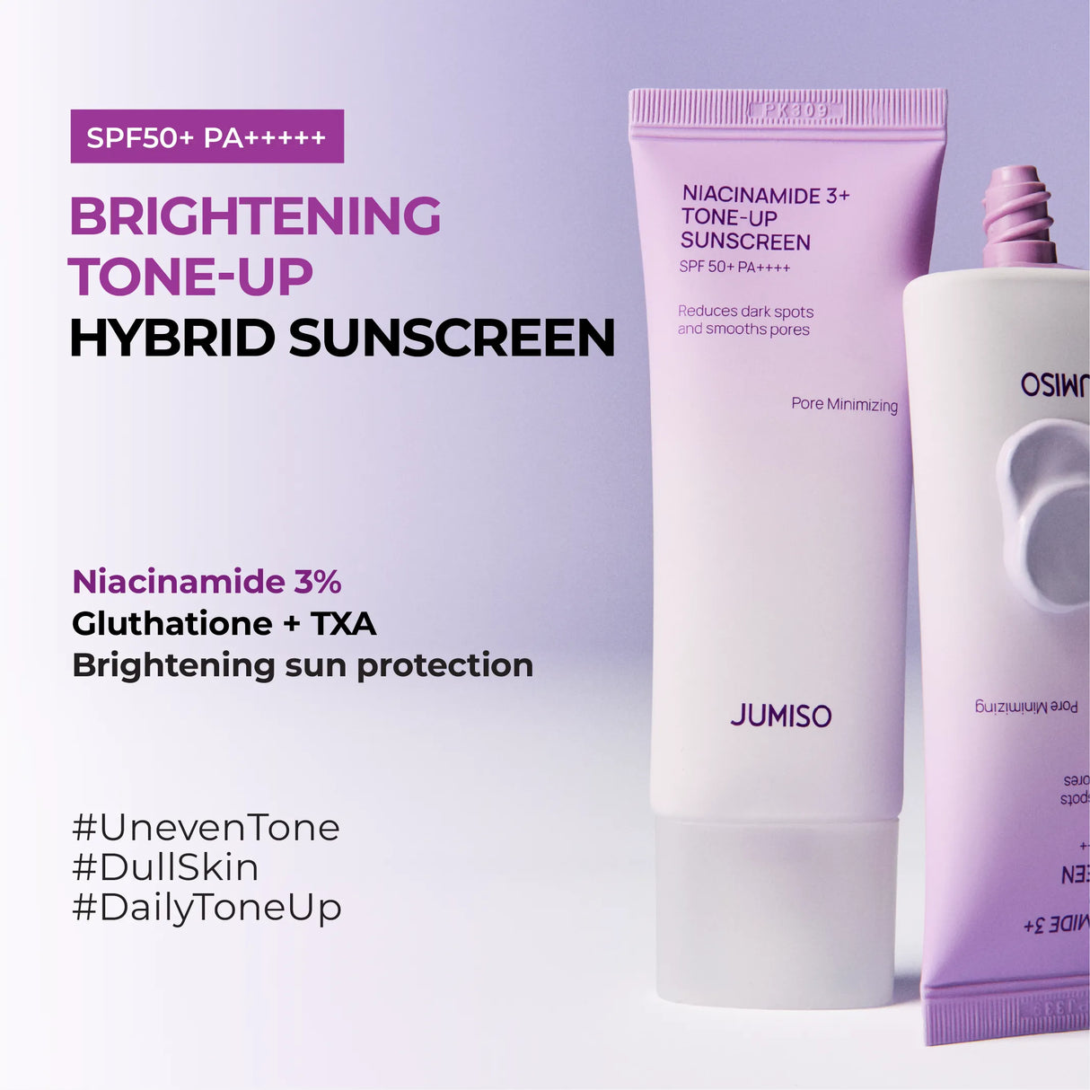 JUMISO | Niacinamide 3+ Tone-Up Sunscreen SPF50+ PA++++ - 40ml