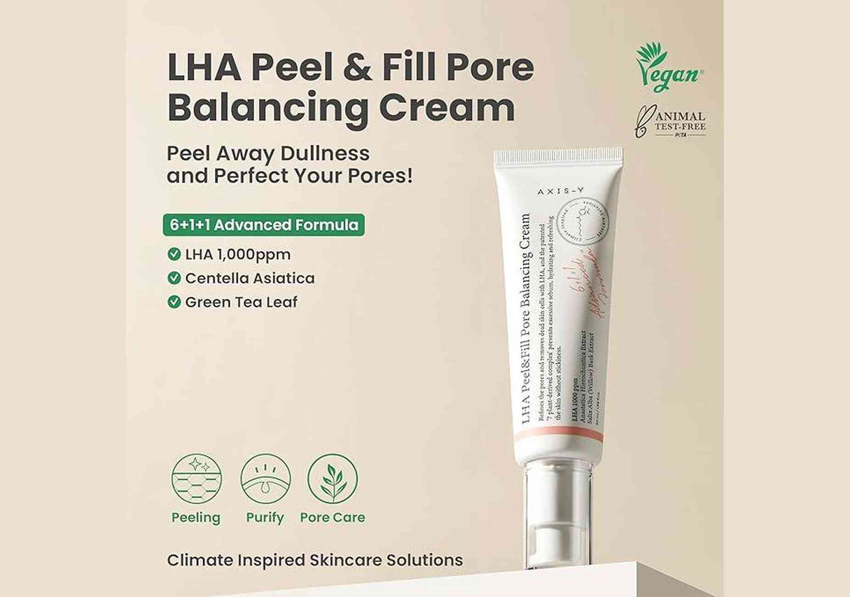 AXIS-Y | LHA Peel & Fill Pore Balancing Cream - 50ml