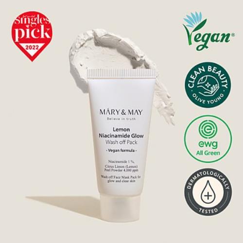 Lemon Niacinamide Glow Wash‑Off Pack