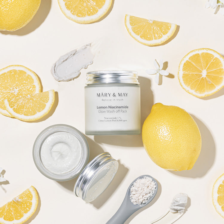 Lemon Niacinamide Glow Wash‑Off Pack