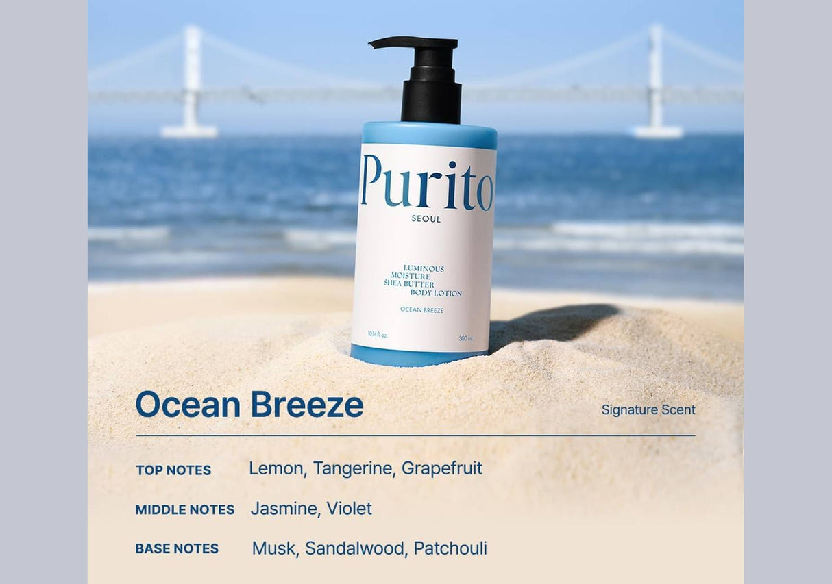 PURITO | Luminous Moisture Shea Butter Body Lotion Ocean Breeze - 300ml