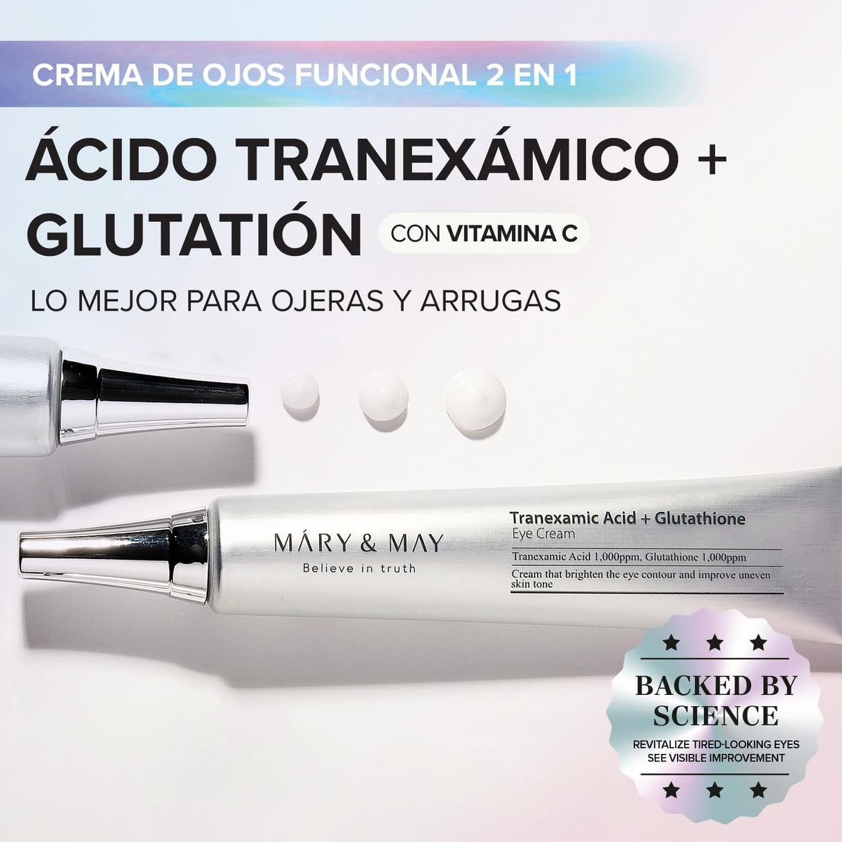 MARY & MAY | Tranexamic Acid + Glutathione Eye Cream