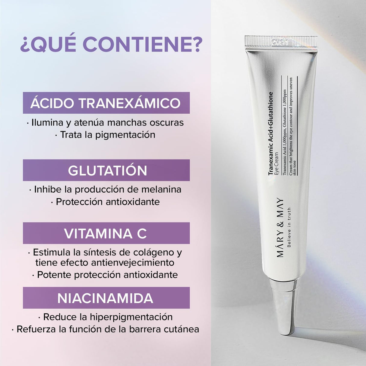 MARY & MAY | Tranexamic Acid + Glutathione Eye Cream