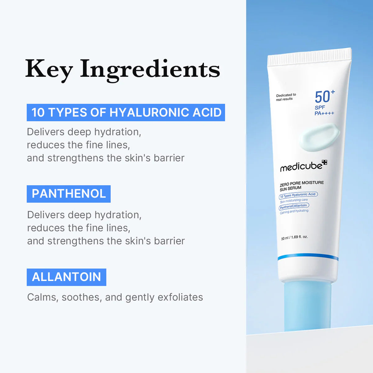 MEDICUBE | Zero Pore Moisture Sun Serum SPF50+ - 50ml