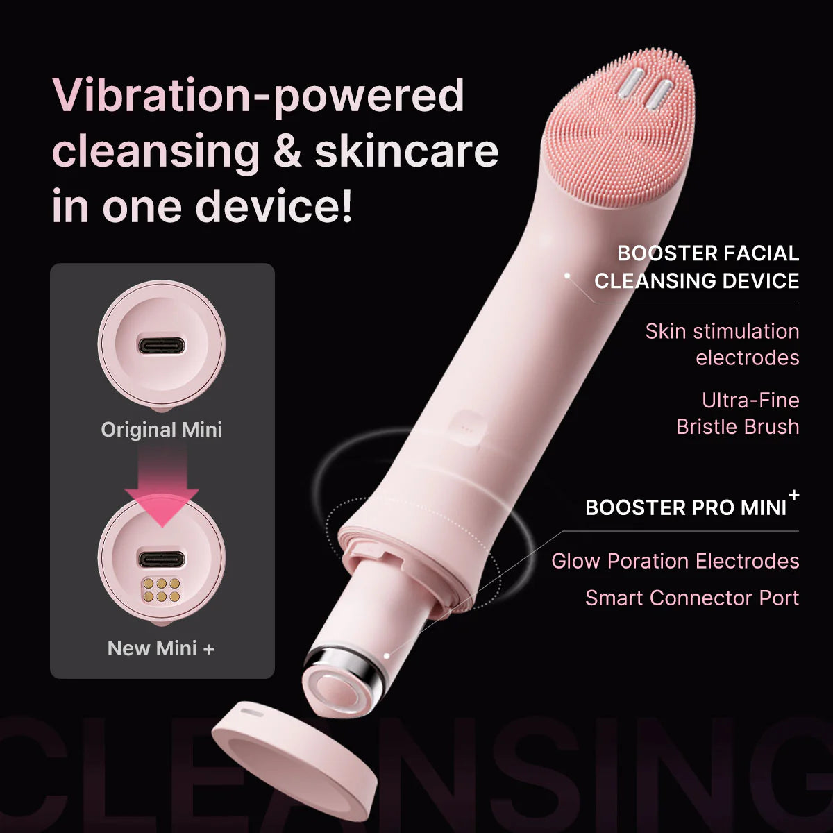 MEDICUBE | AGE-R Booster Facial Cleansing Device Head Pink