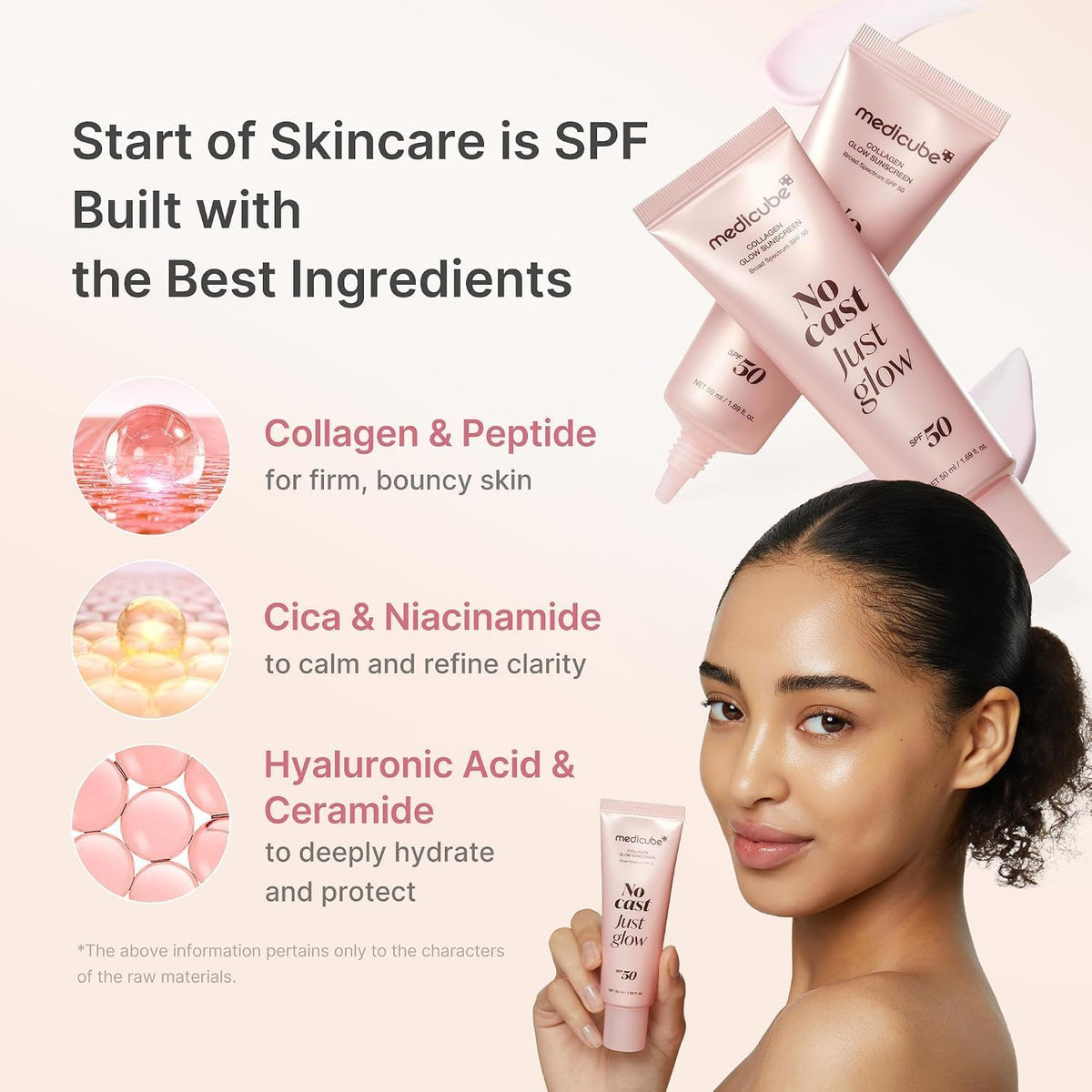 MEDICUBE | Collagen Glow Sunscreen SPF 50 PA++++ - 50ml | No Cast Just Glow