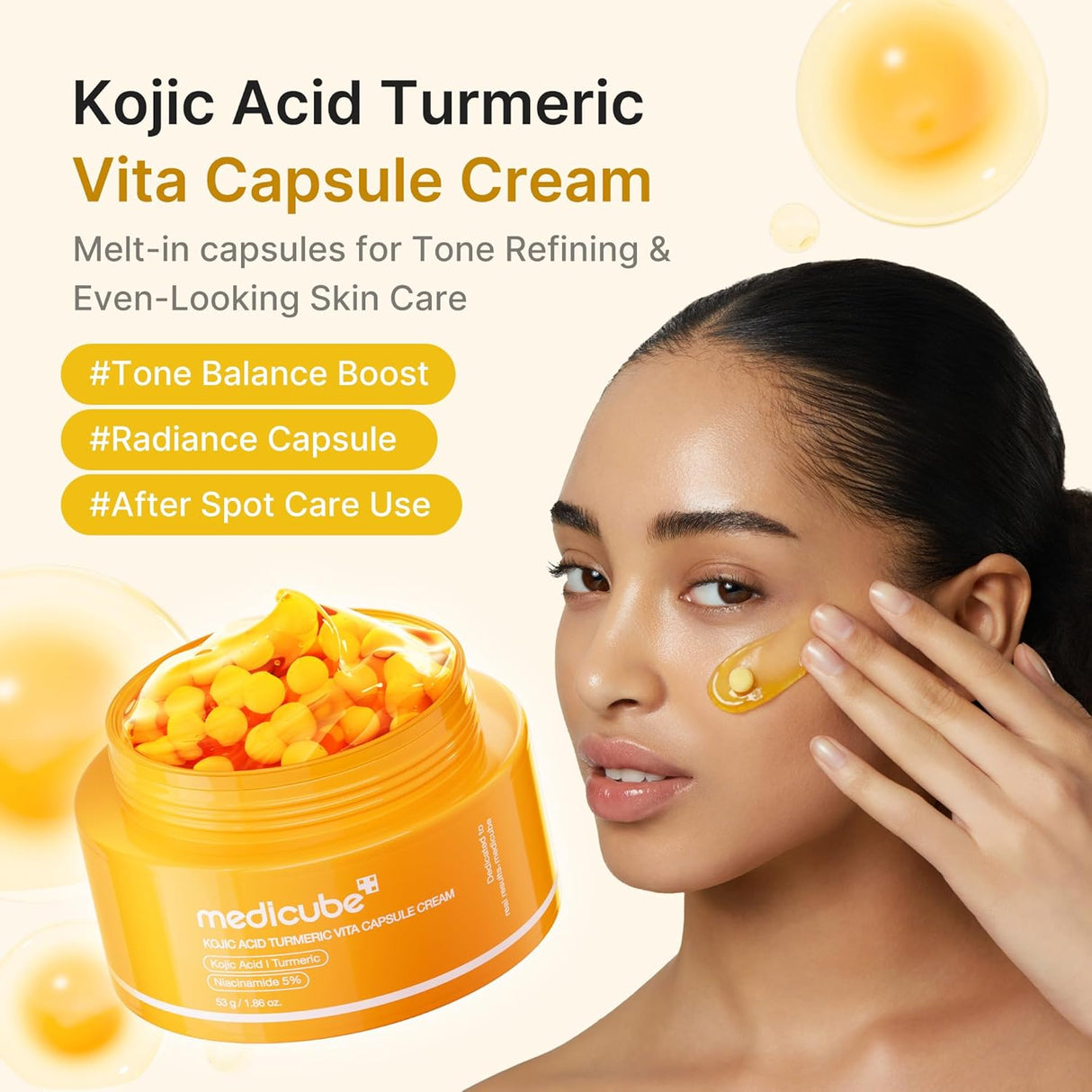 MEDICUBE | Kojic Acid Turmeric Vita Capsule Cream - 53gr